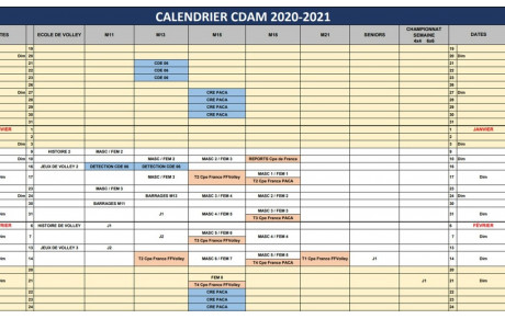 REPRISE DES CHAMPIONNATS : LE CALENDRIER